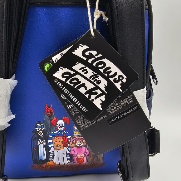 Loungefly Trick 'R Treat Halloween Glow-In-The-Dark Sam Mini Backpack Bag New - Picture 6 of 6